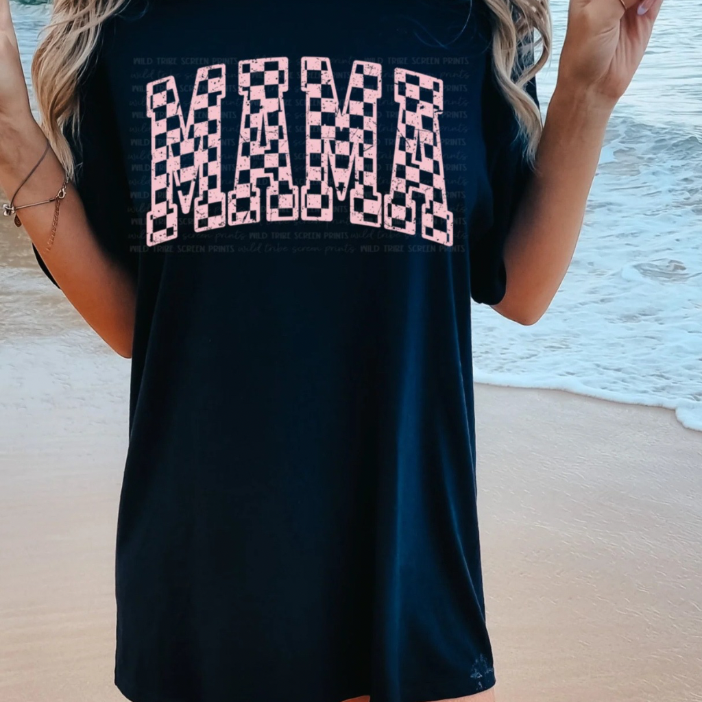 Mama Pink Distressed
