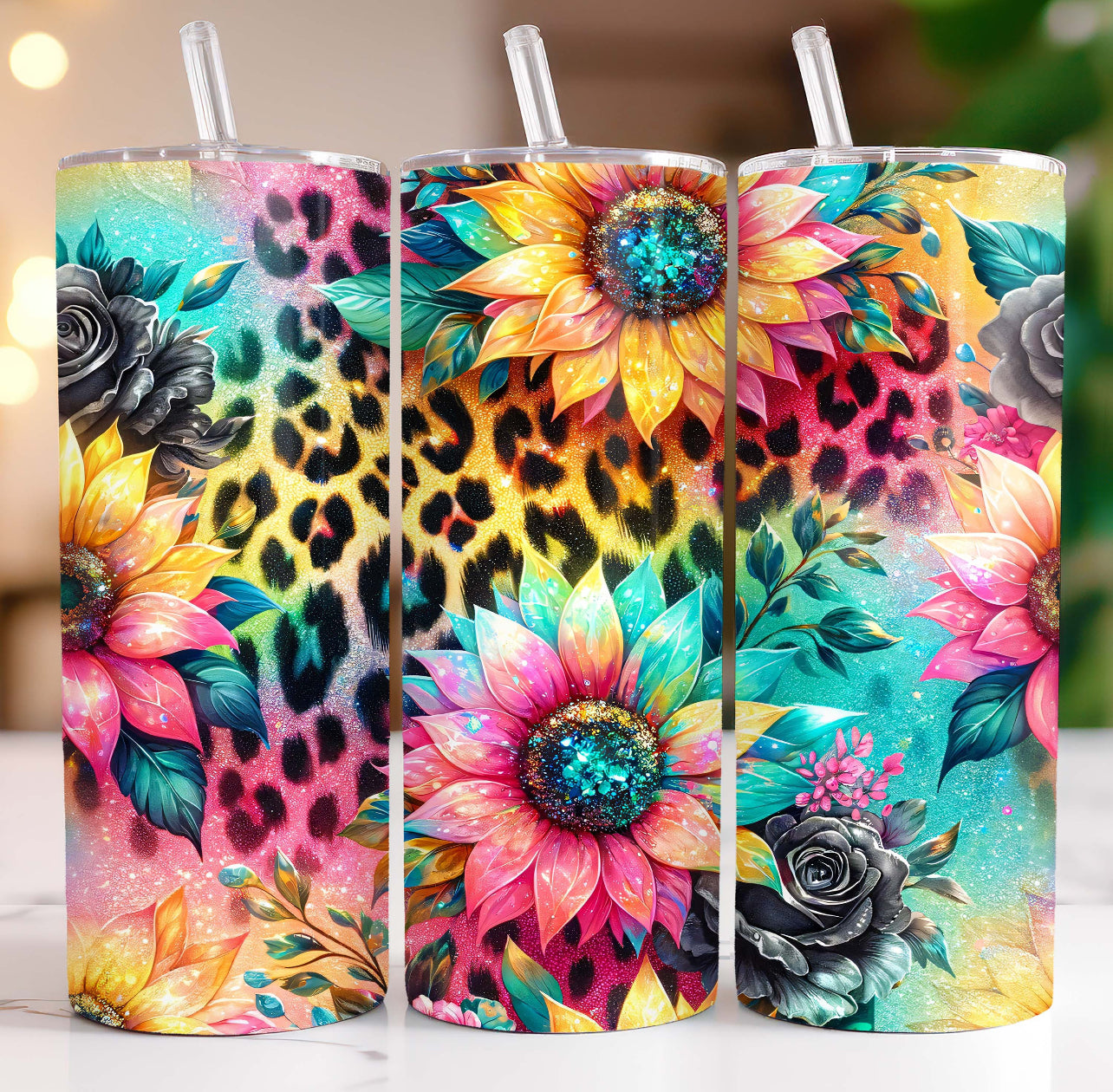 Summer Sunflowers Skinny Tumbler