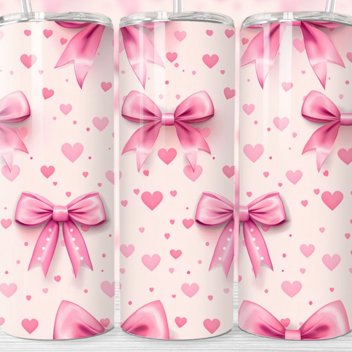 Coquette Pink Bows Tumbler