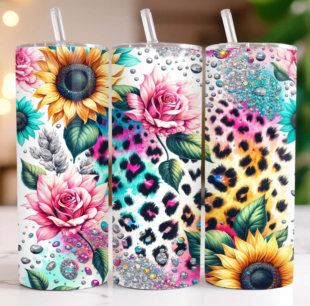 Summer Sunflowers Skinny Tumbler