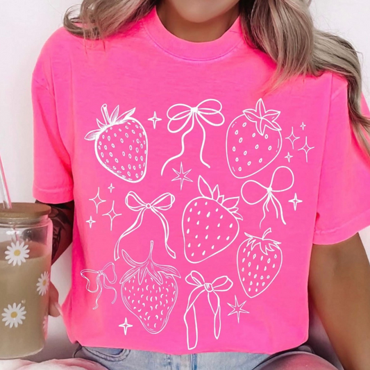 Strawberry Coquette Comforts Color T-shirt