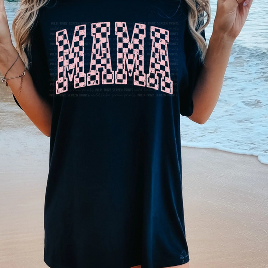 Mama Pink Distressed